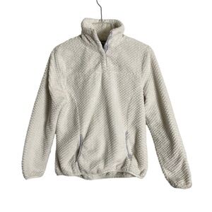 Women’s Eddie Bauer Off White Sherpa Quilted Sweater Size Small!